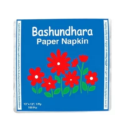 Bashundhara Paper Napkins 13"Unscented 100 pcs