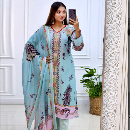 Coco Print Unstitched 3 Piece