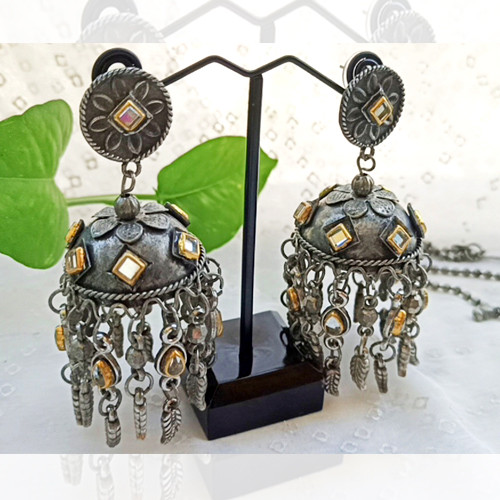 Black Polish Jhumka